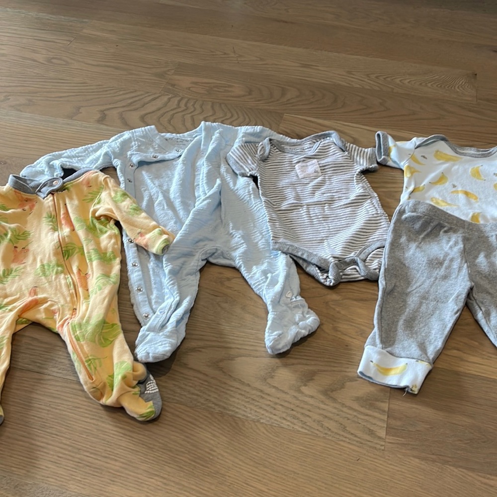 Burts Bees bundle - 0-3M pajamas, onesie, pants